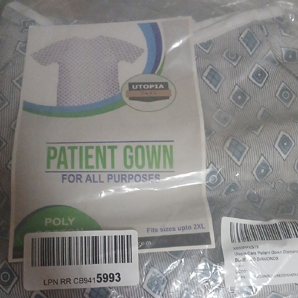 Utopia Care Blue Patient Gown